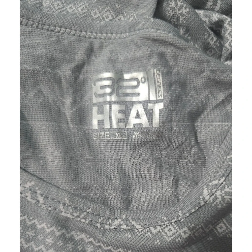 32 Degrees Heat Kids XL Grey Mountain Thermal Base Layer Set T4FK9010CO‎ NWT